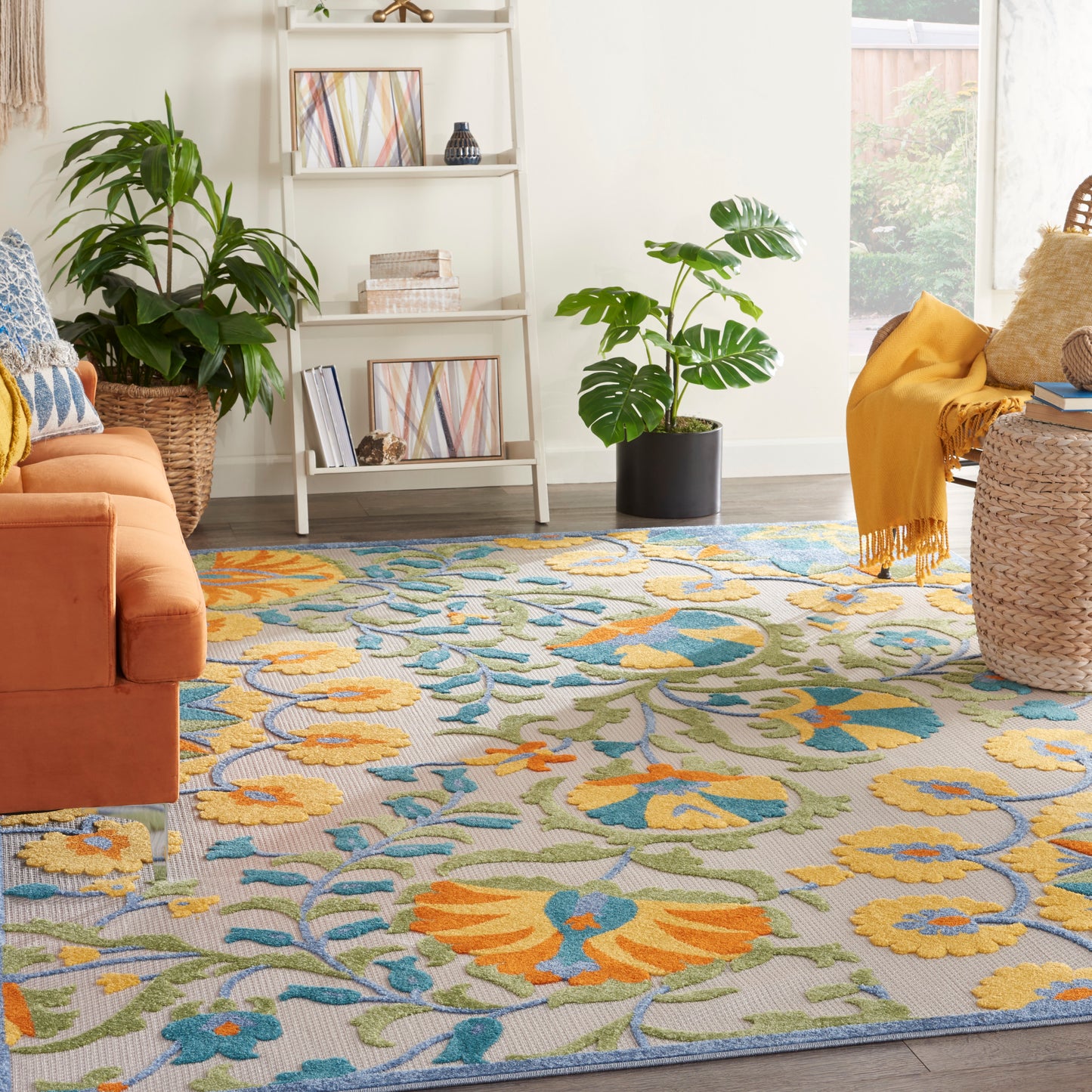 Nourison Home Aloha  Multicolor  Contemporary