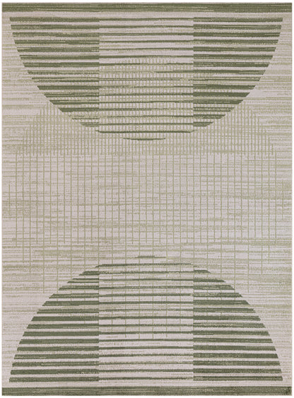 Nourison Home Astra Machine Washable ASW03 Ivory Olive Contemporary Power-loomed Rug