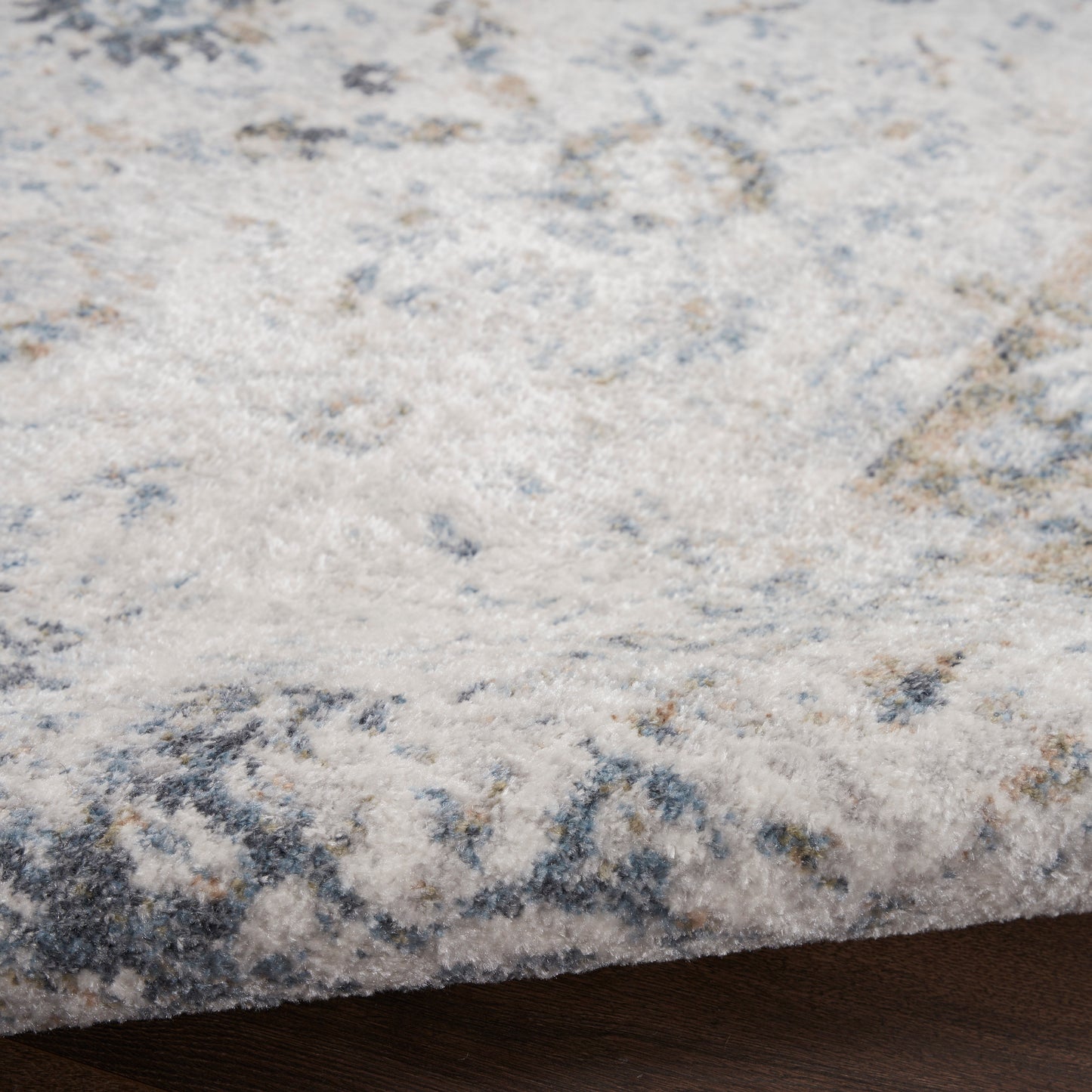 Nourison Home Astra Machine Washable  Ivory Blue  Traditional