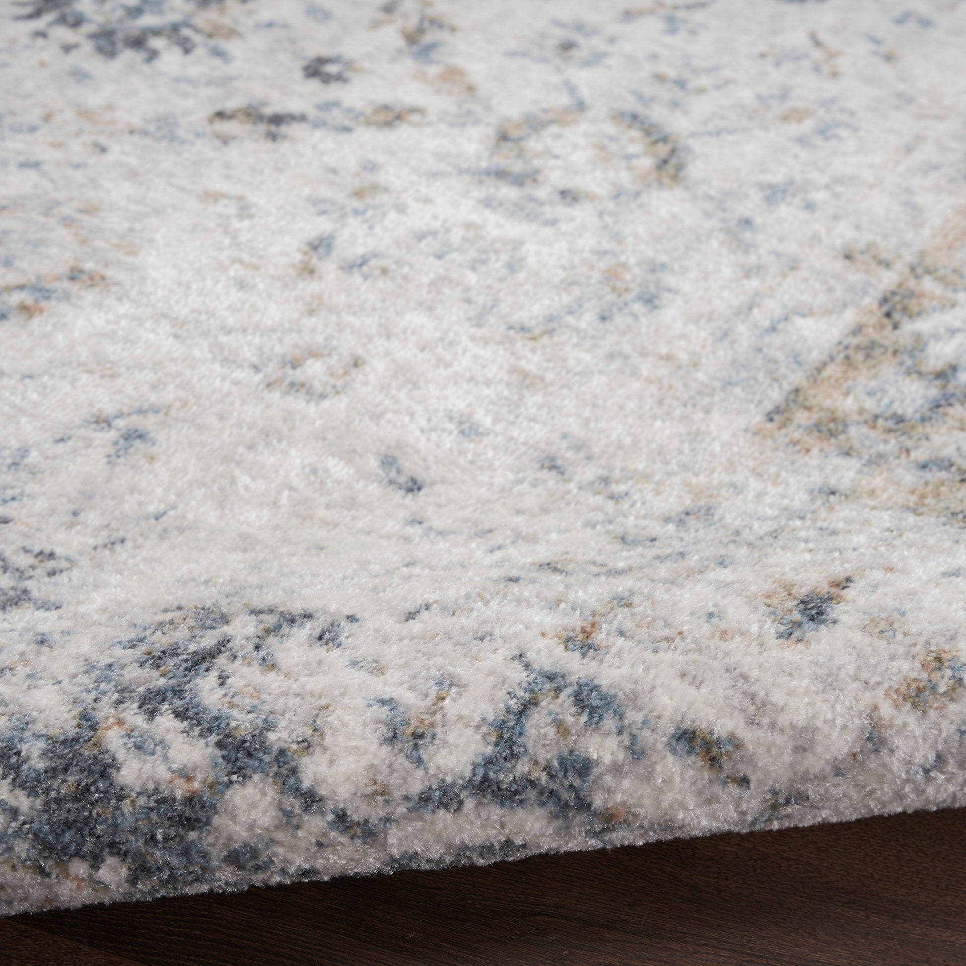 Nourison Home Astra Machine Washable  Ivory Blue  Traditional