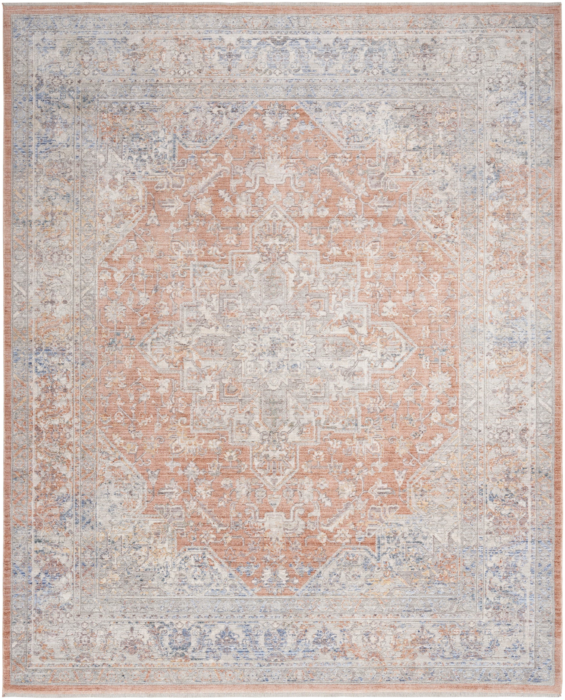 Nourison Home Elegant Heirlooms  Blue Multicolor  Traditional