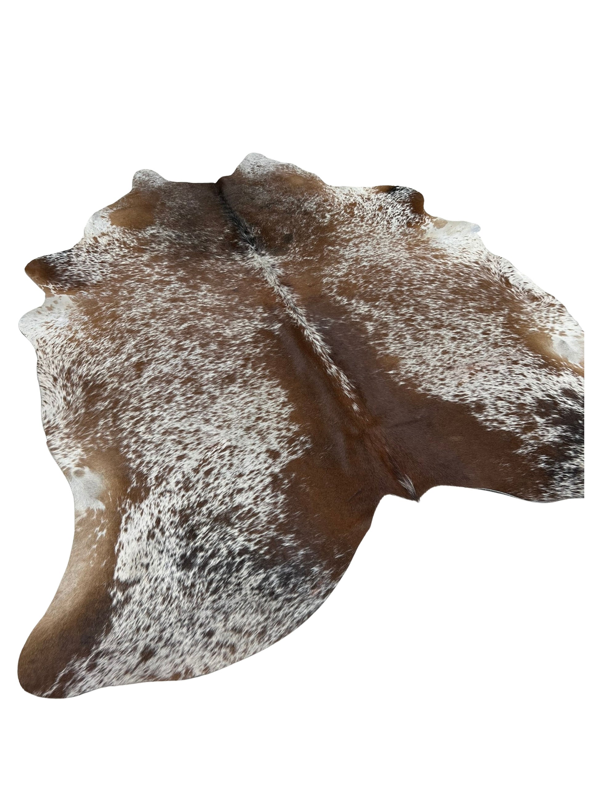 Artisan Claire 5583 White Brown Hair on Hide Cowhide Shape Rug