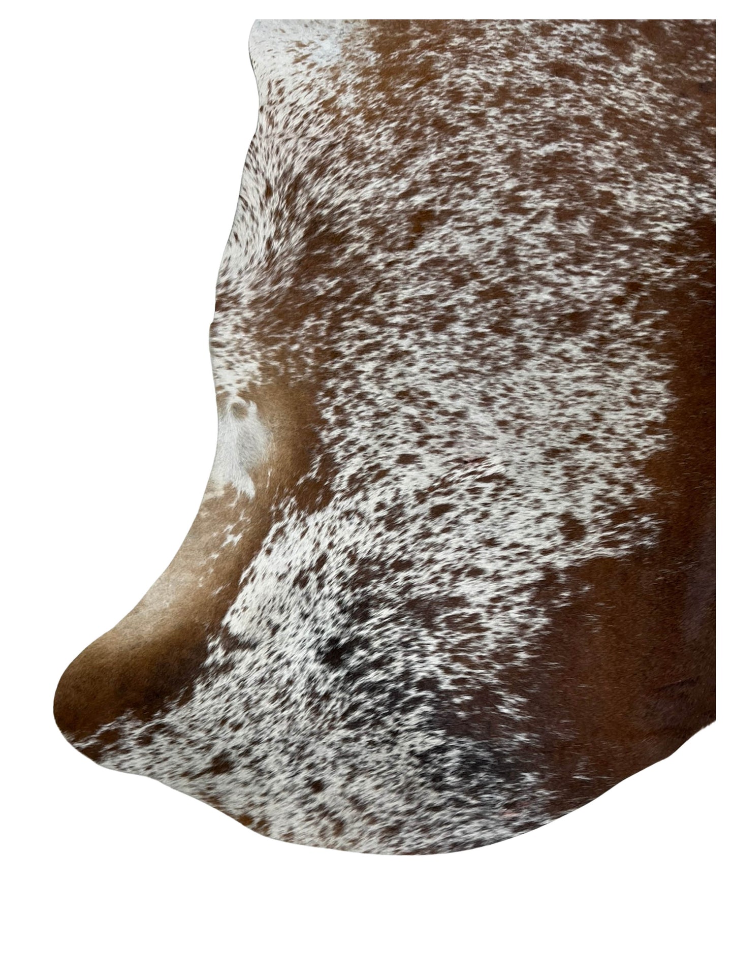 Artisan Claire 5583 White Brown Hair on Hide Cowhide Shape Rug