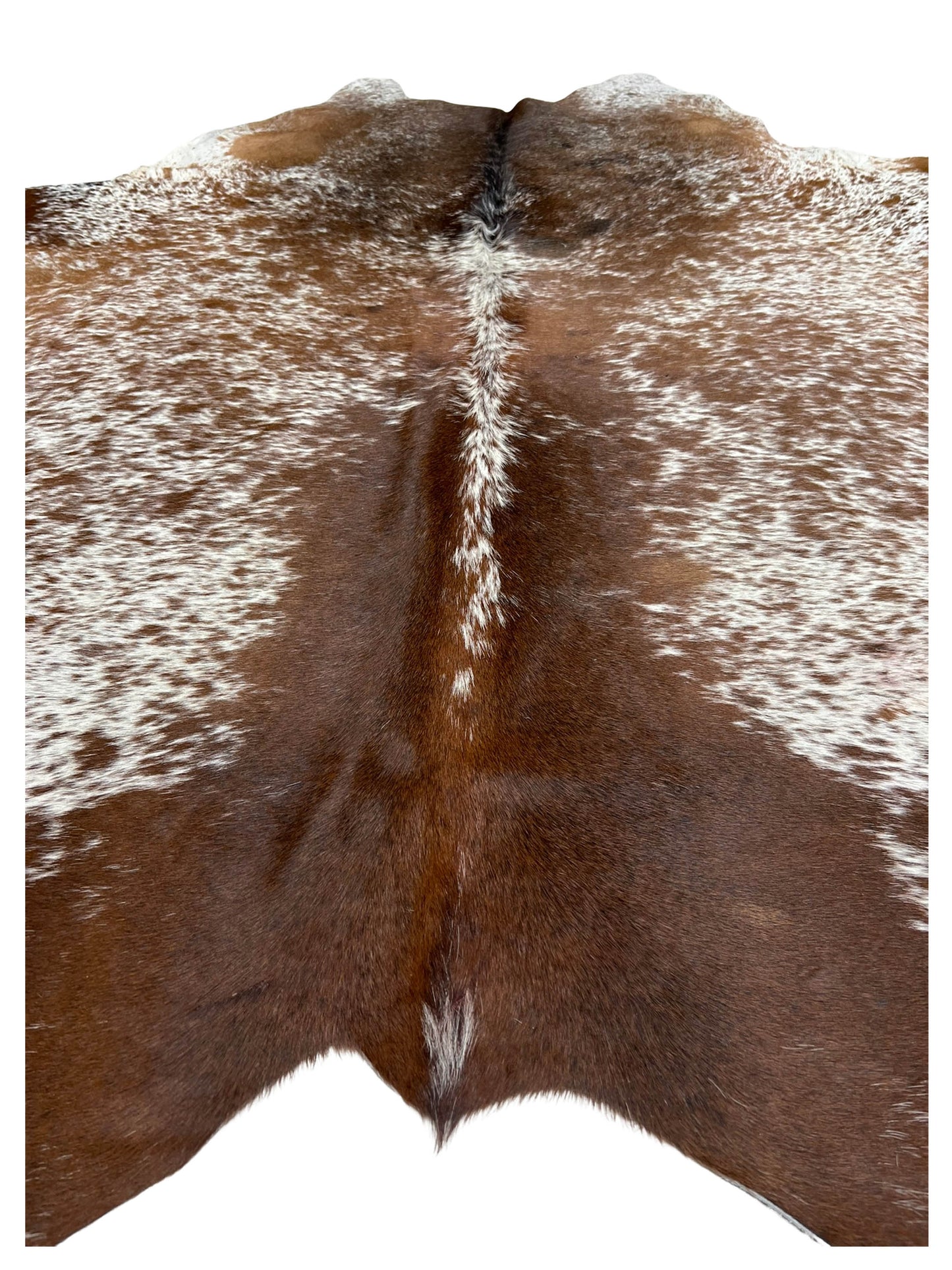 Artisan Claire 5583 White Brown Hair on Hide Cowhide Shape Rug