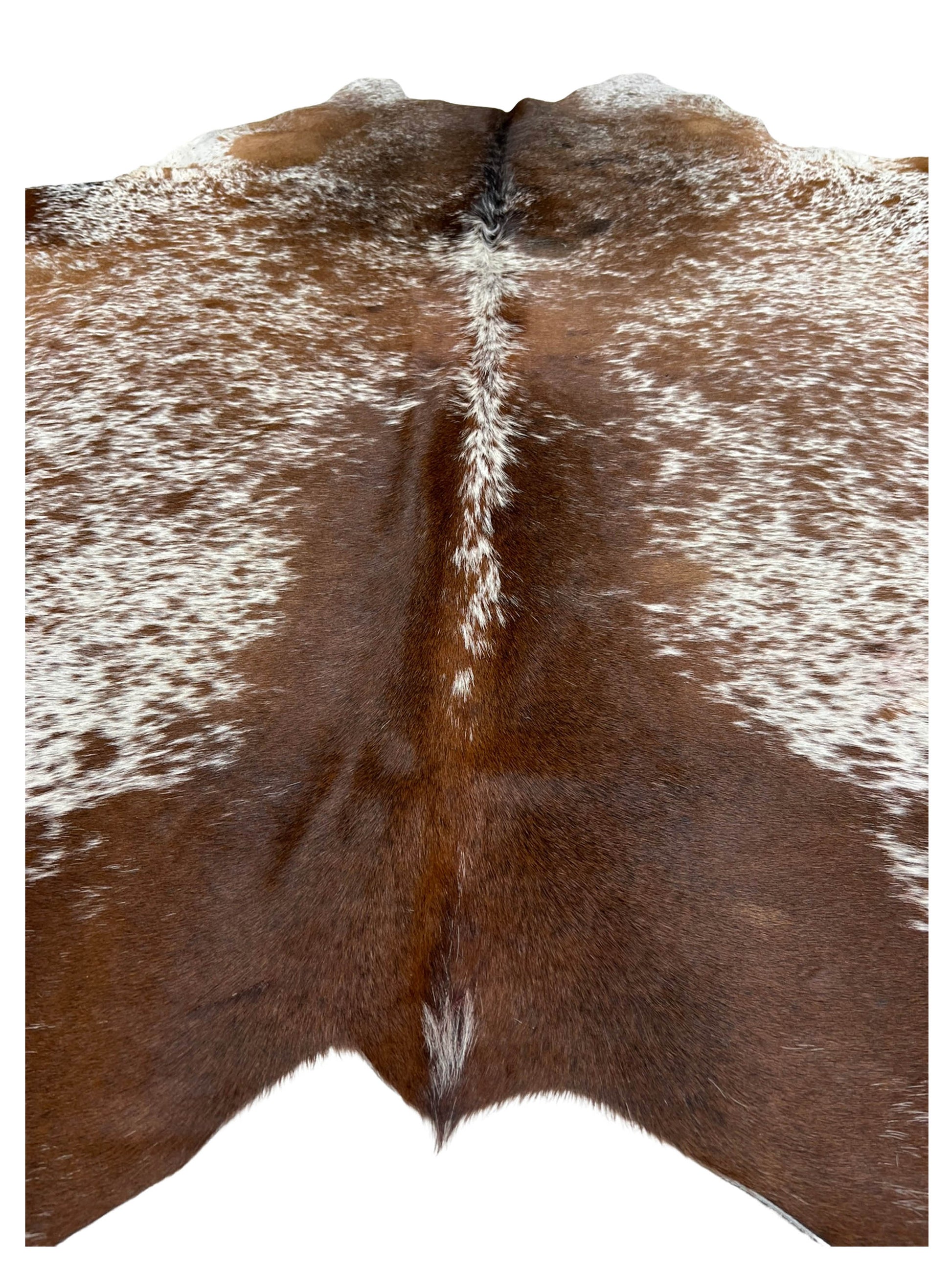 Artisan Claire 5583 White Brown Hair on Hide Cowhide Shape Rug