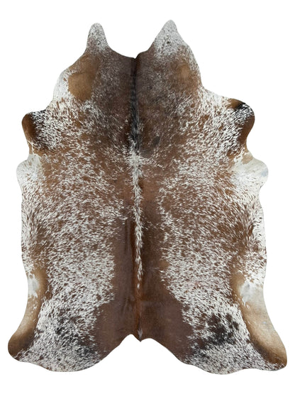Artisan Claire 5583 White Brown Hair on Hide Cowhide Shape Rug