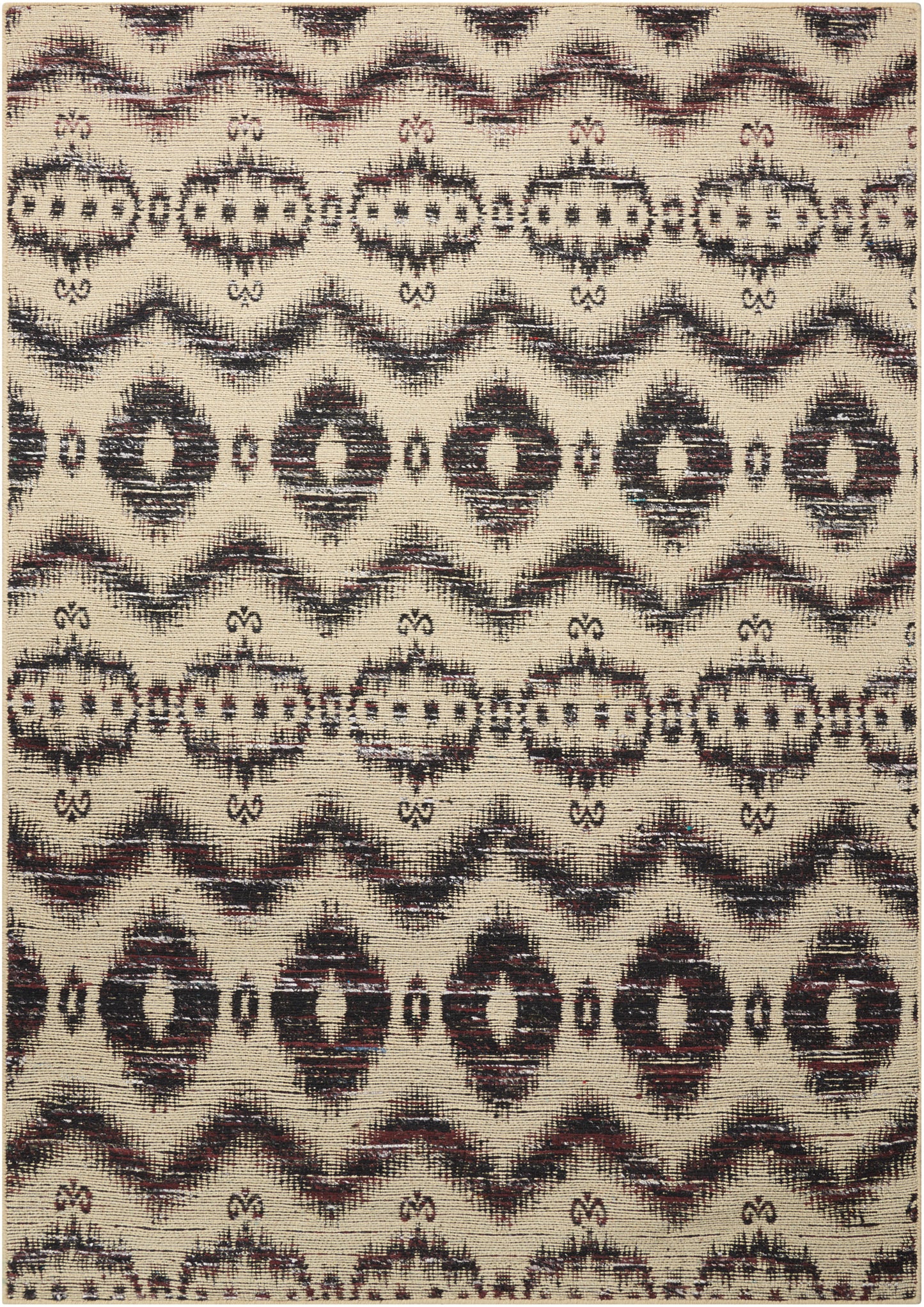 Nourison Home Spectrum  Beige Black  Transitional