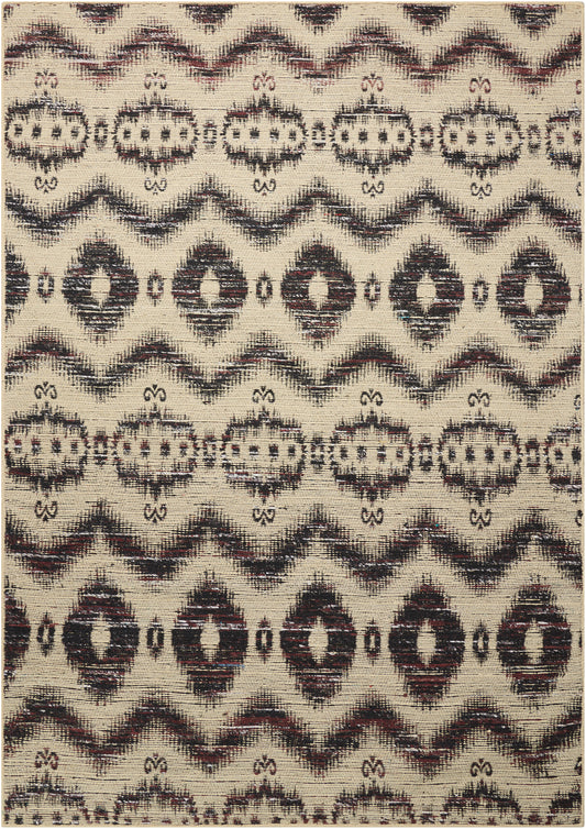 Nourison Home Spectrum  Beige Black  Transitional