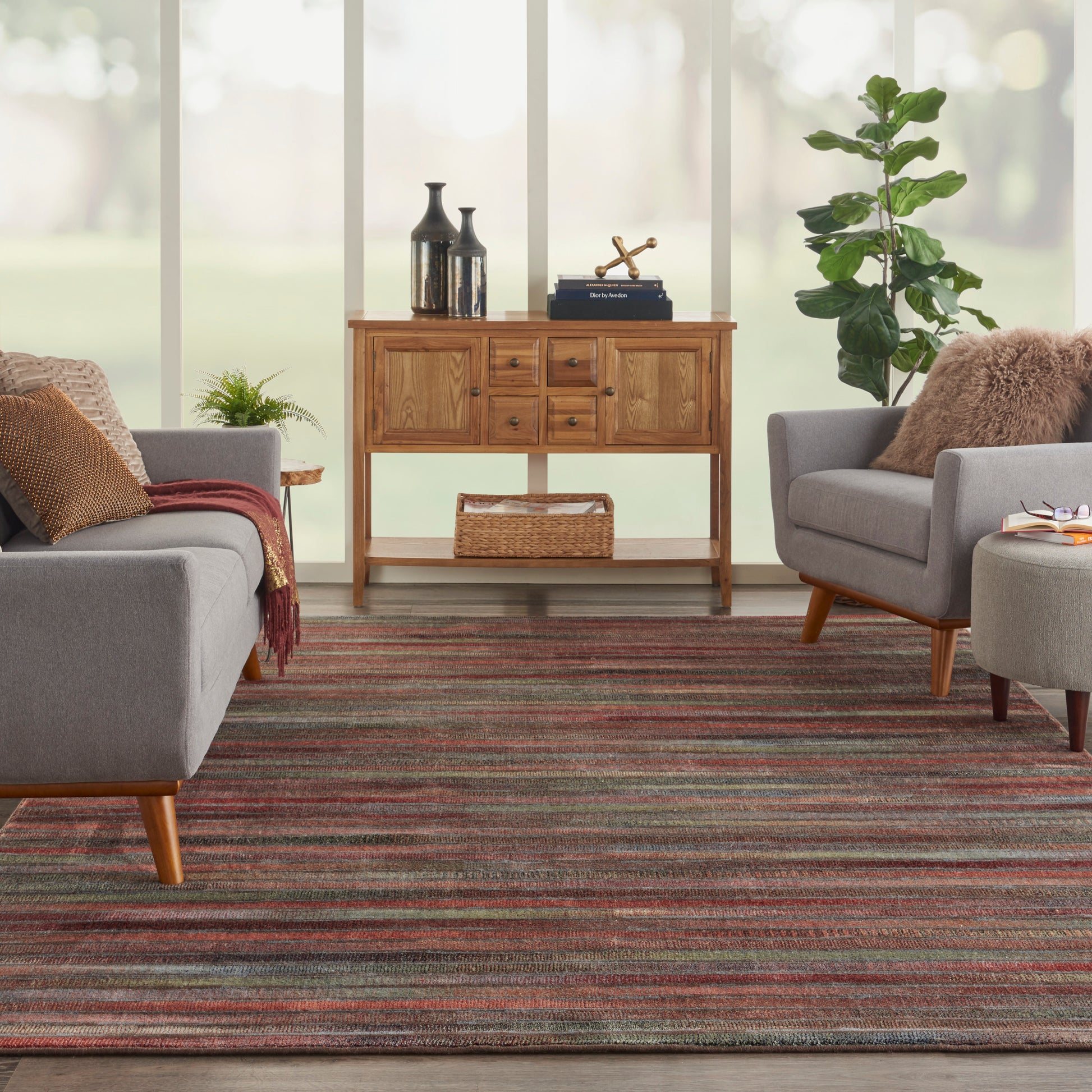 Nourison Home Expressions  Multicolor  Contemporary