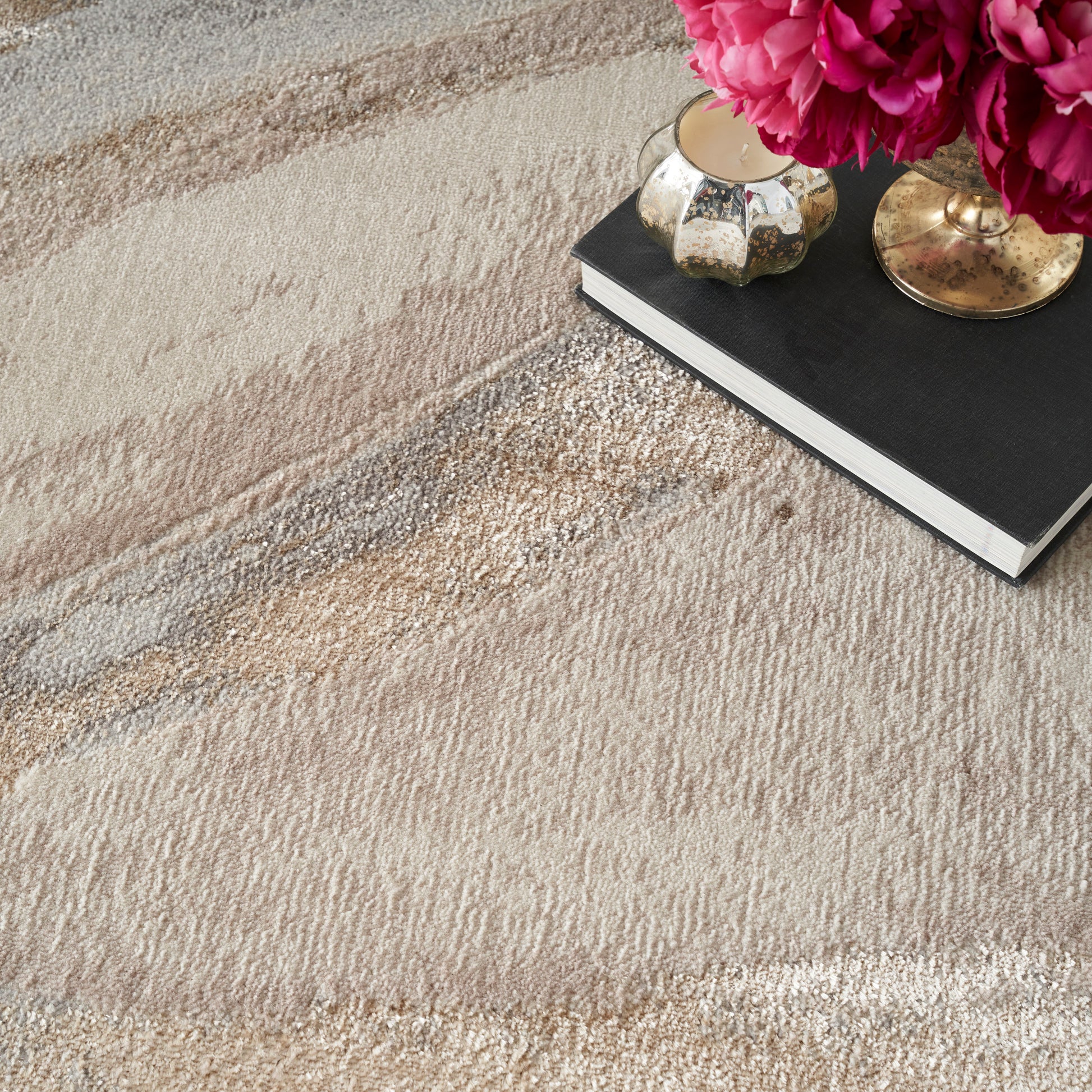 Nourison Home Splash  Beige Grey  Contemporary