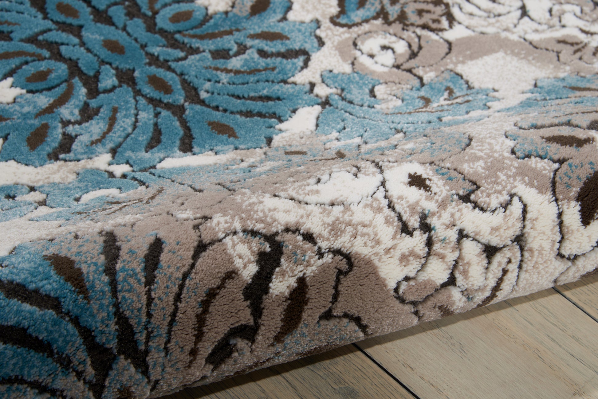 Nourison Home Karma  Ivory Blue  Transitional