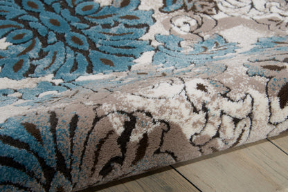 Nourison Home Karma  Ivory Blue  Transitional