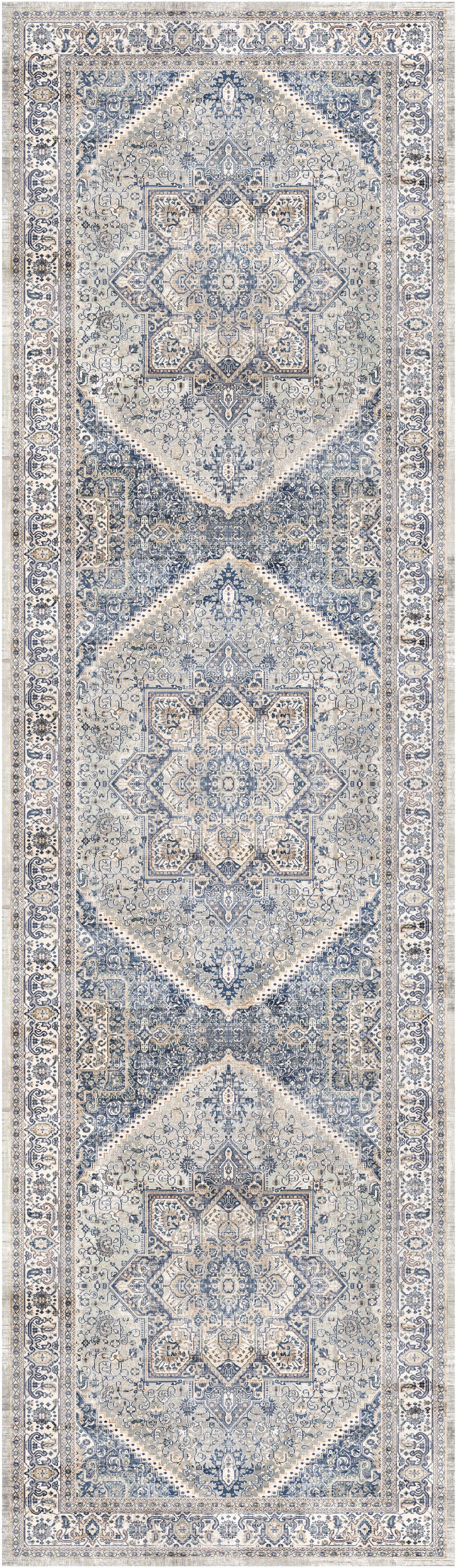 Nourison Home Vintage Home  Beige Blue  Traditional