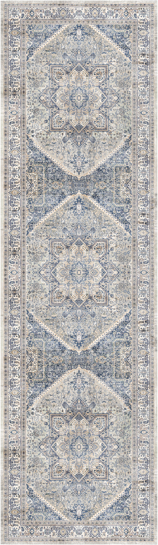 Nourison Home Vintage Home  Beige Blue  Traditional