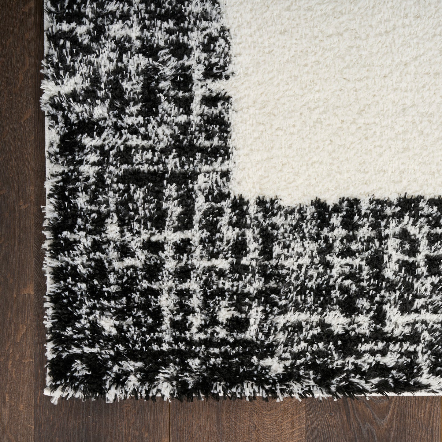 Nourison Home Pacific Shag  Ivory Black  Contemporary