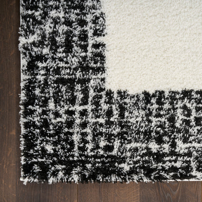 Nourison Home Pacific Shag  Ivory Black  Contemporary