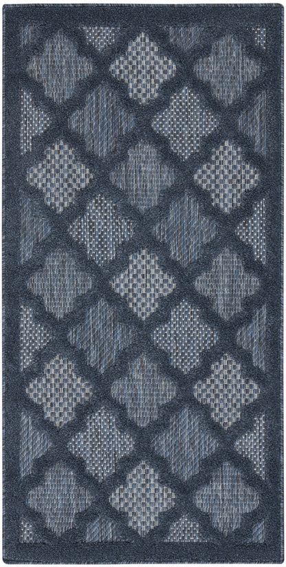 Nourison Home Easy Care NES01 Navy Blue Contemporary Flat Weave Rug