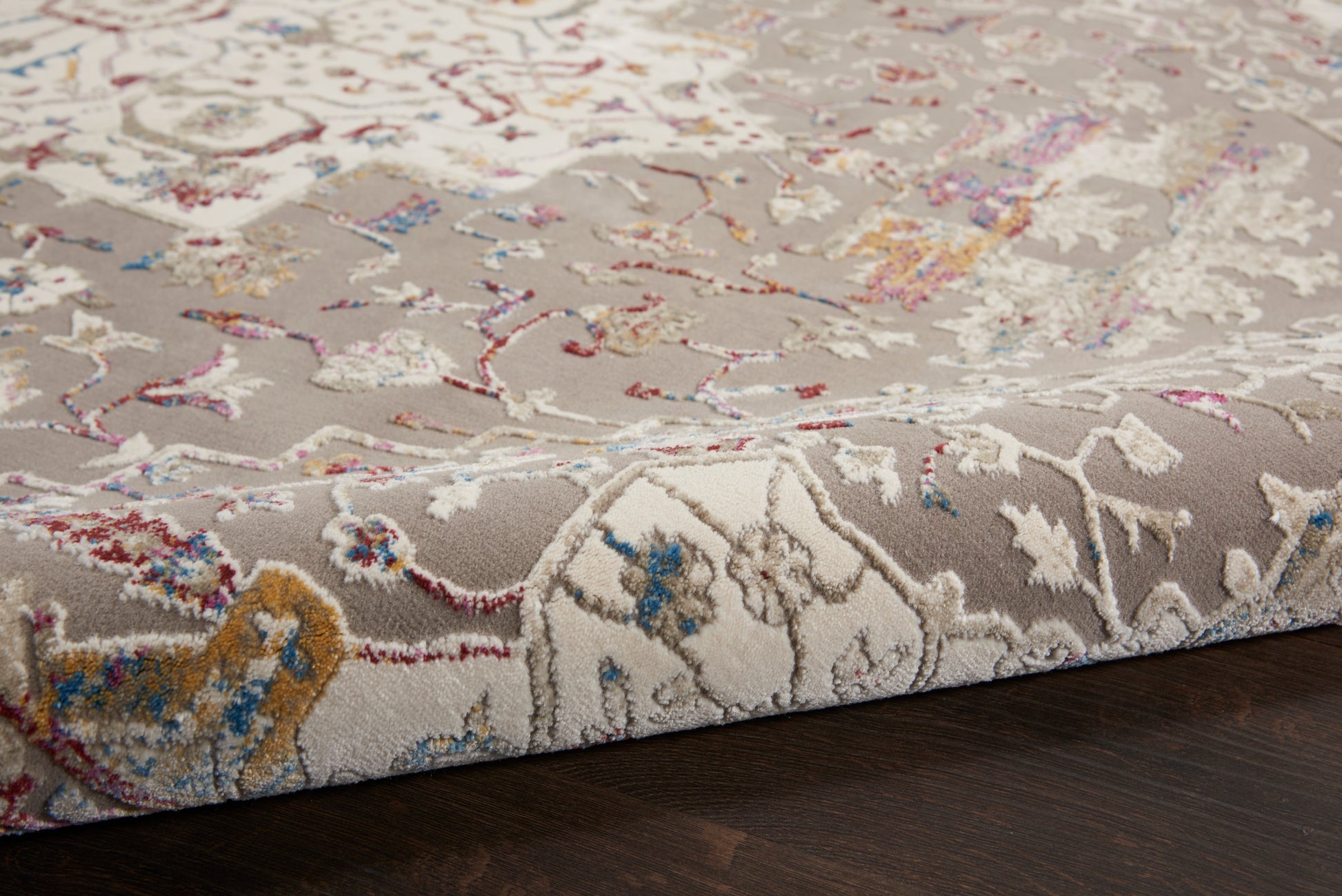 Nourison Home Melody  Grey Multicolor  Traditional