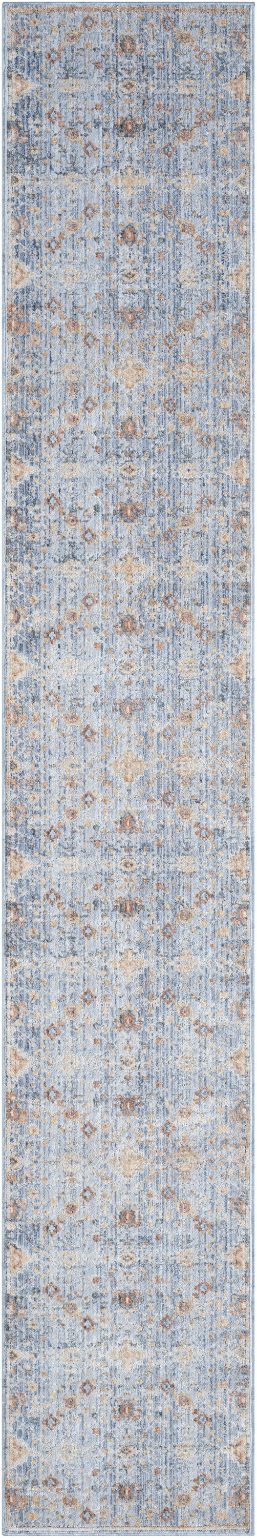 Nourison Home Elegant Heirlooms ELH02 Blue Ivory Traditional Power-loomed Rug