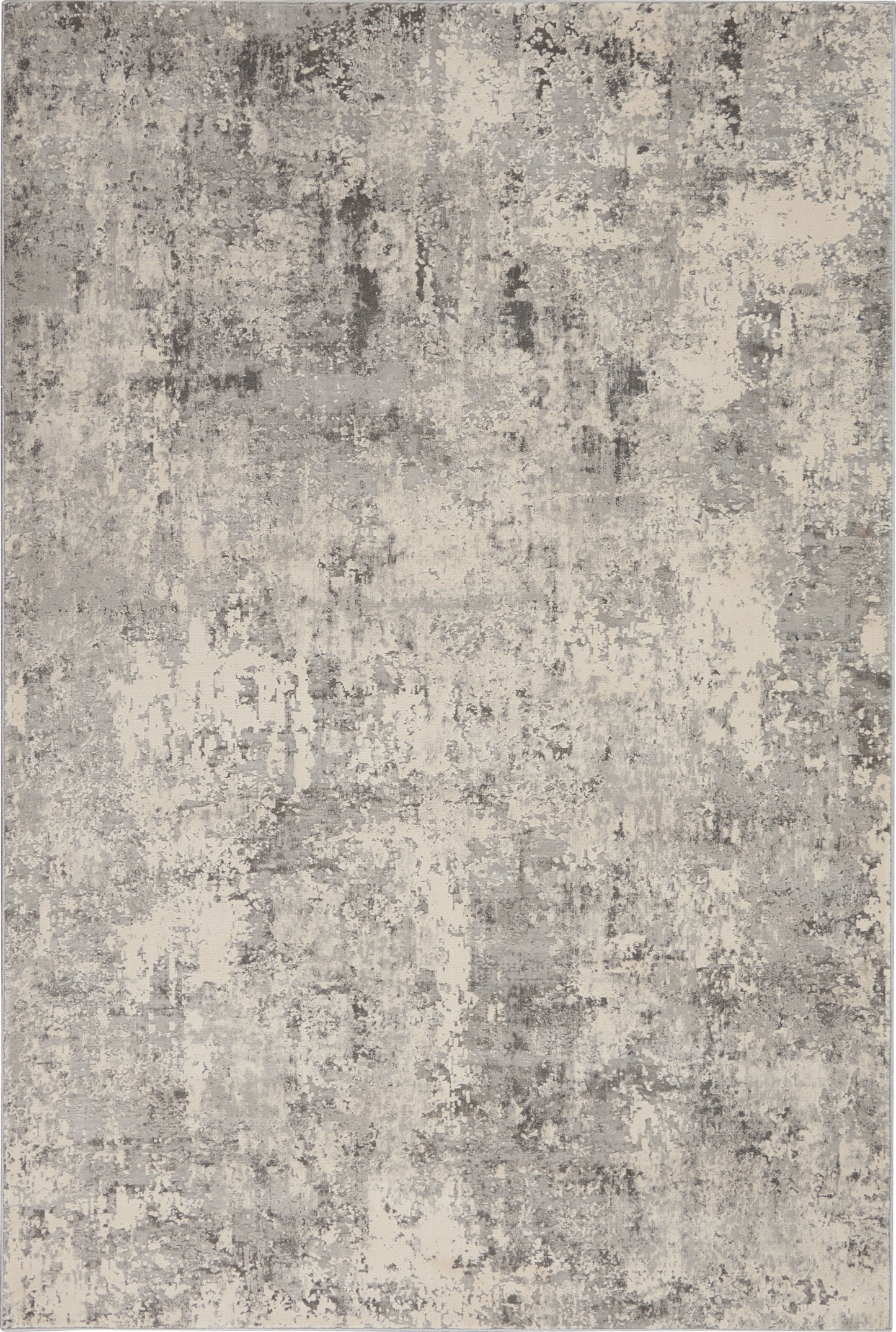 Nourison Home Rustic Textures RUS07 Grey Beige Contemporary Power-loomed Rugs