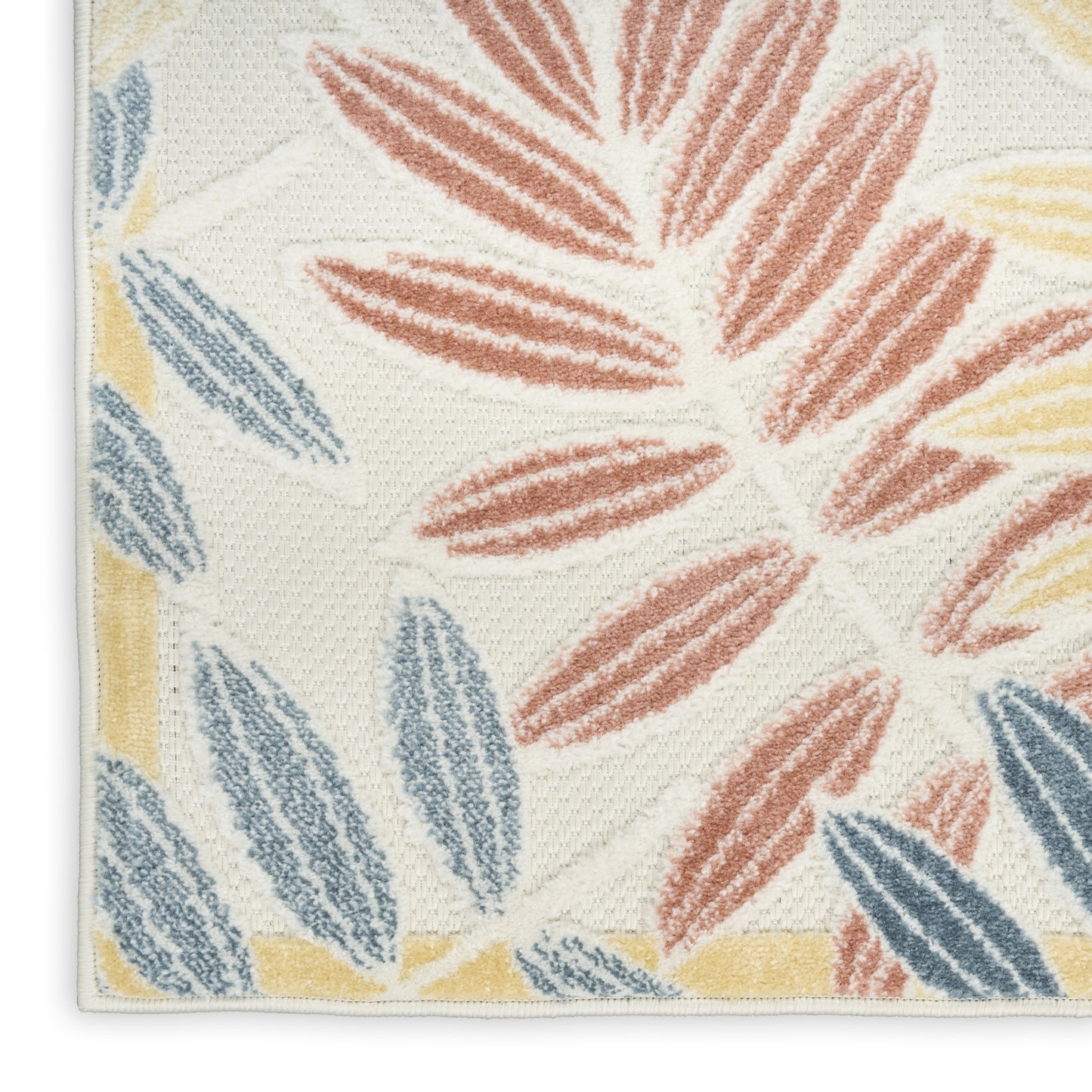 Nourison Home Aloha  Ivory Blue  Contemporary