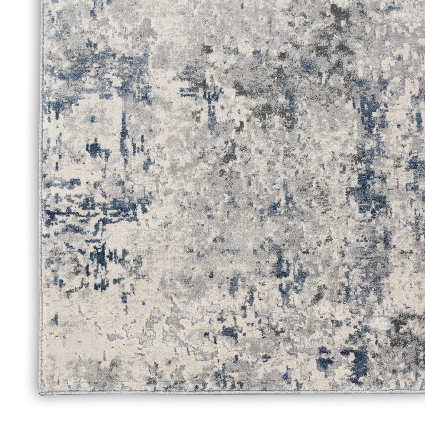 Nourison Home Rustic Textures  Ivory Grey Blue  Contemporary