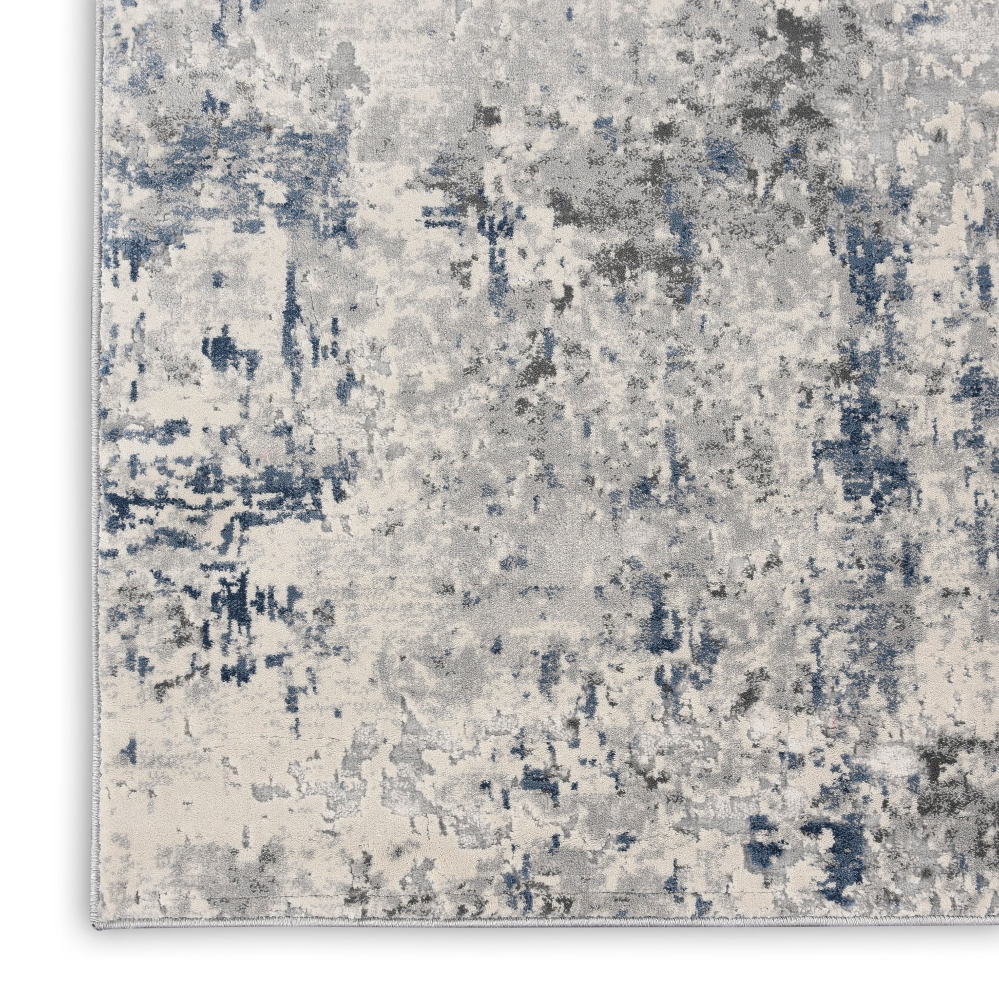 Nourison Home Rustic Textures  Ivory Grey Blue  Contemporary