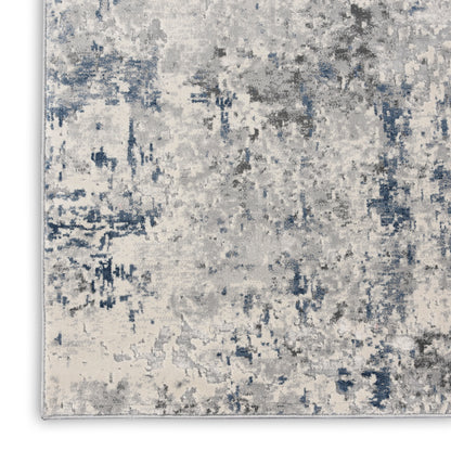 Nourison Home Rustic Textures  Ivory Grey Blue  Contemporary