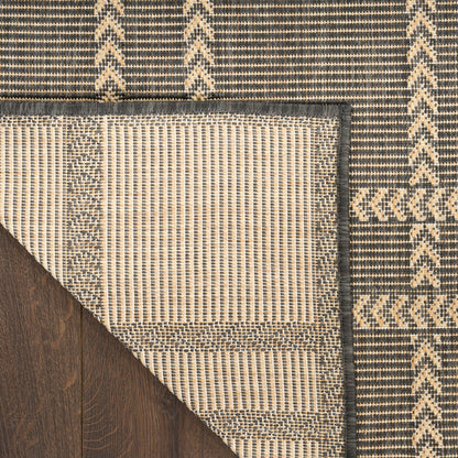 Nourison Home Horizon Indoor/Outdoor  Charcoal  Contemporary