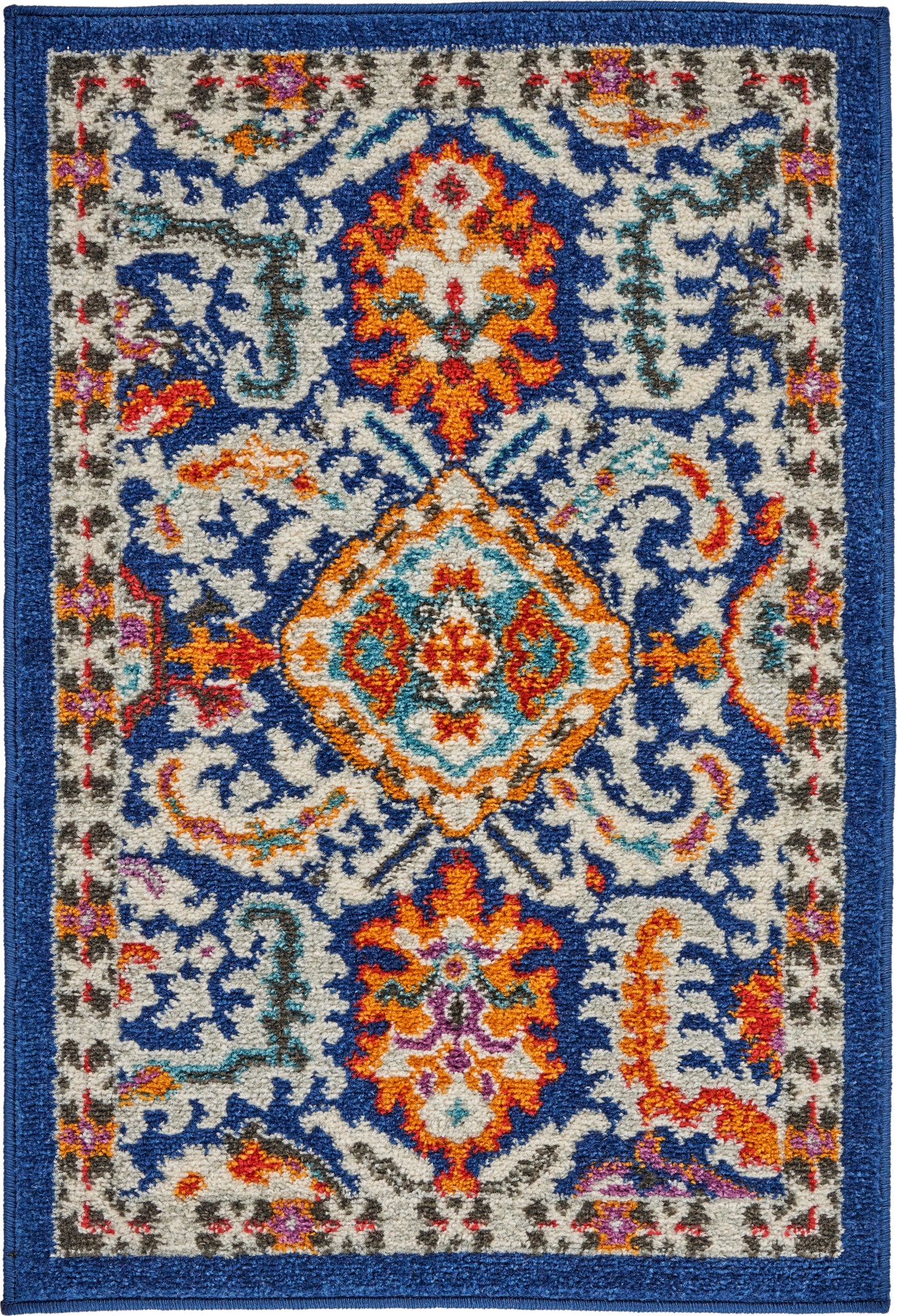 Nourison Home Passion PSN32 Blue Multicolor Transitional Power-loomed Rugs