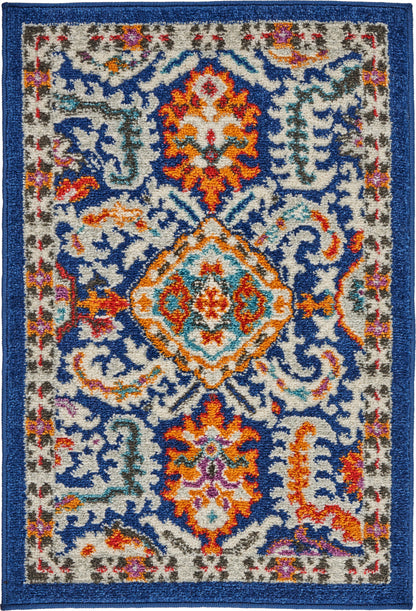 Nourison Home Passion PSN32 Blue Multicolor Transitional Power-loomed Rugs