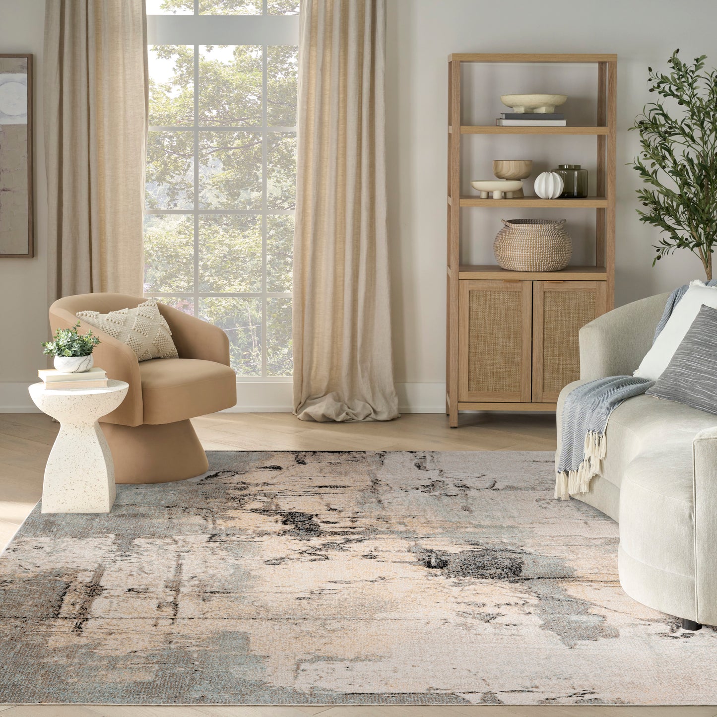 Nourison Home Washable Decor  Blue  Contemporary