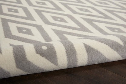 Nourison Home Grafix  White Grey  Contemporary