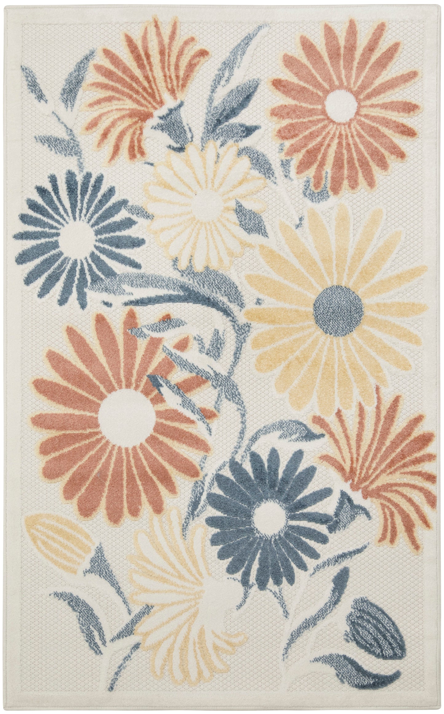 Nourison Home Aloha ALH33 Ivory Rose Contemporary Power-loomed Rugs