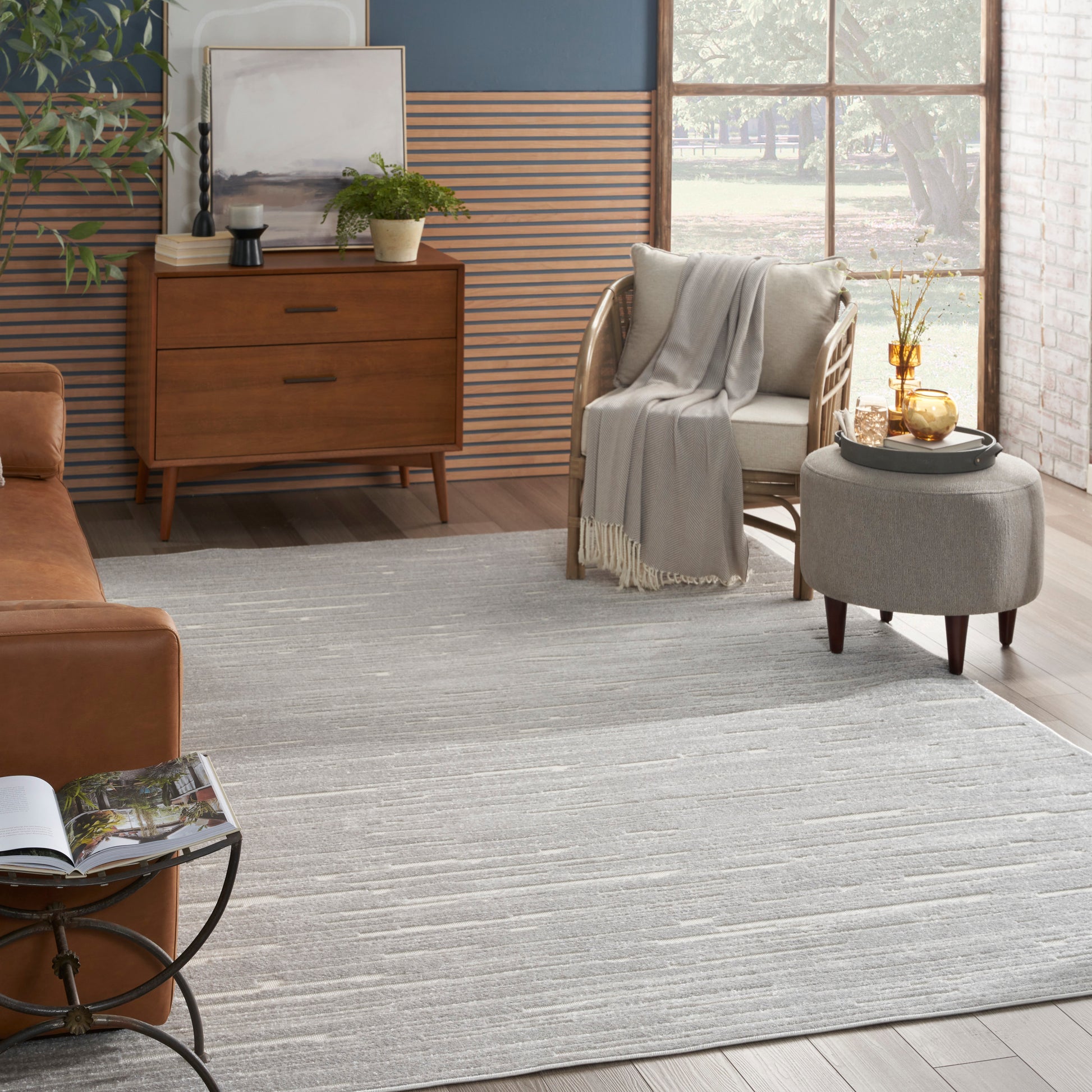 Nourison Home Care Free  Light Grey  Contemporary