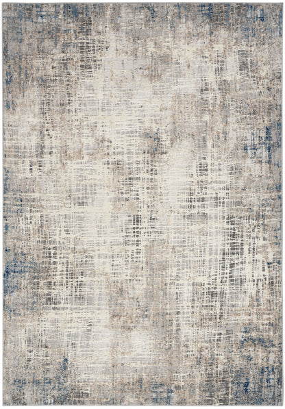 Calvin Klein CK022 Infinity IFN01 Blue Multicolor Contemporary Power-loomed Rug