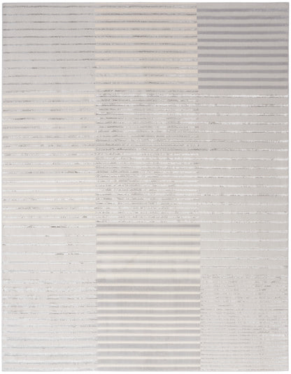 Nourison Home Splash BSK04 Silver Grey Contemporary Power-loomed Rug