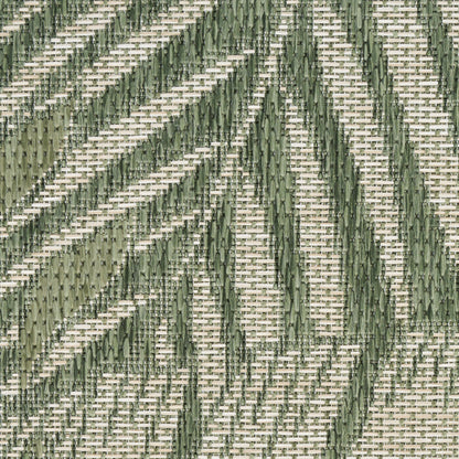 Nourison Home Garden Oasis  Green Ivory  Contemporary