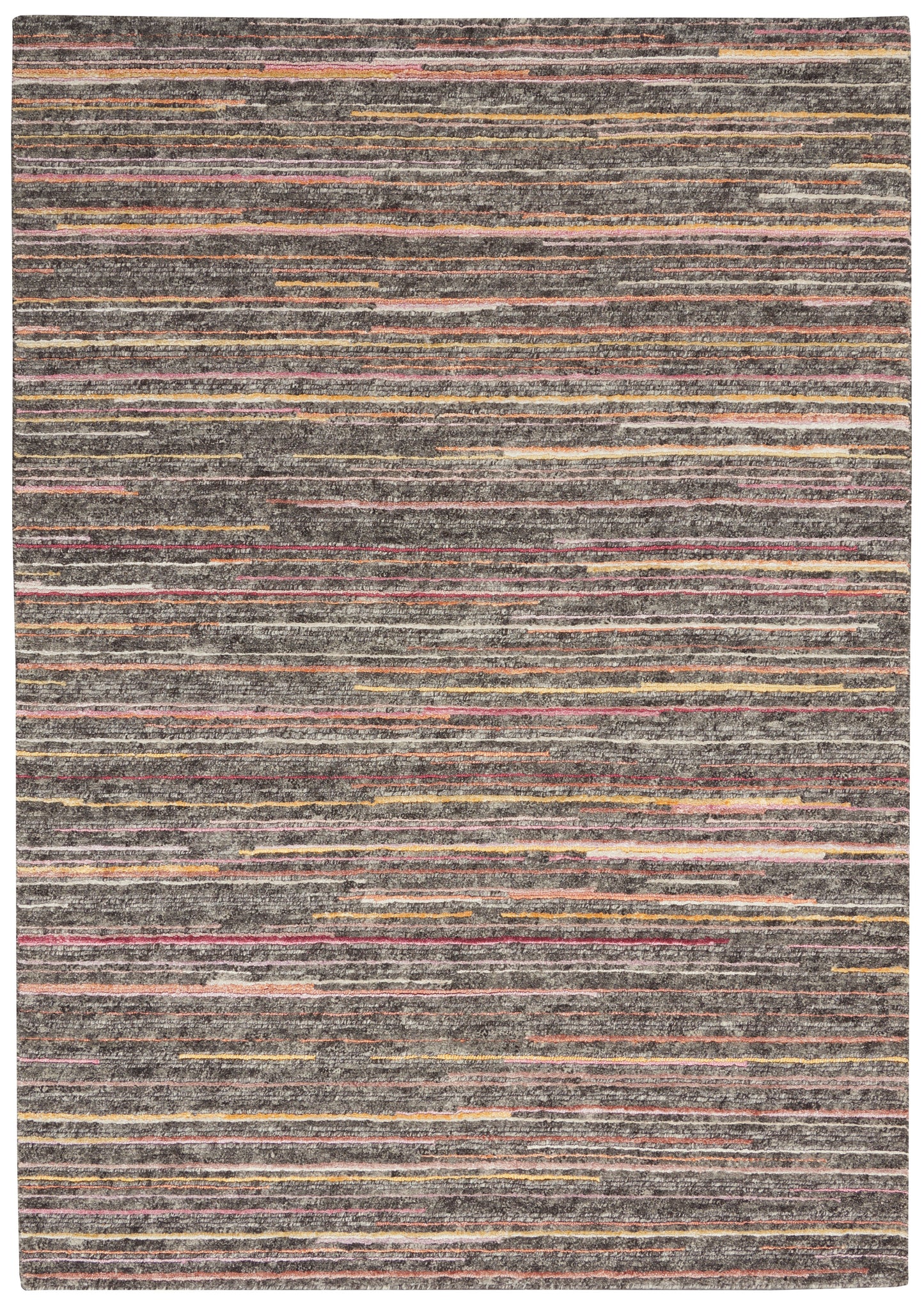 Nourison Home Plateau PAE01 Grey Flame Contemporary Knotted Rug
