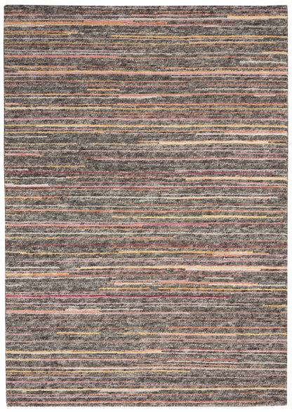 Nourison Home Plateau PAE01 Grey Flame Contemporary Knotted Rug