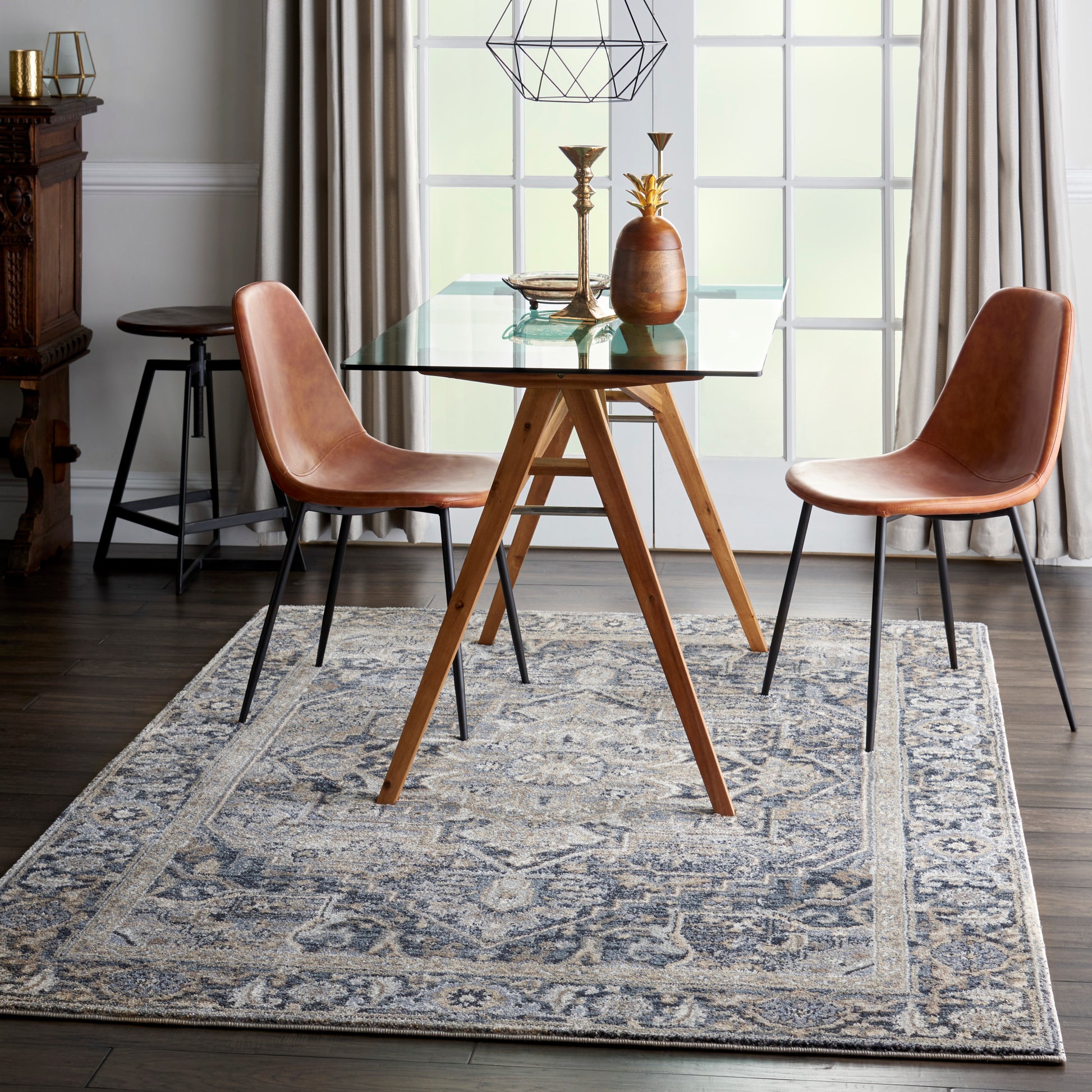 Nourison Home Moroccan Celebration  Navy  Traditional