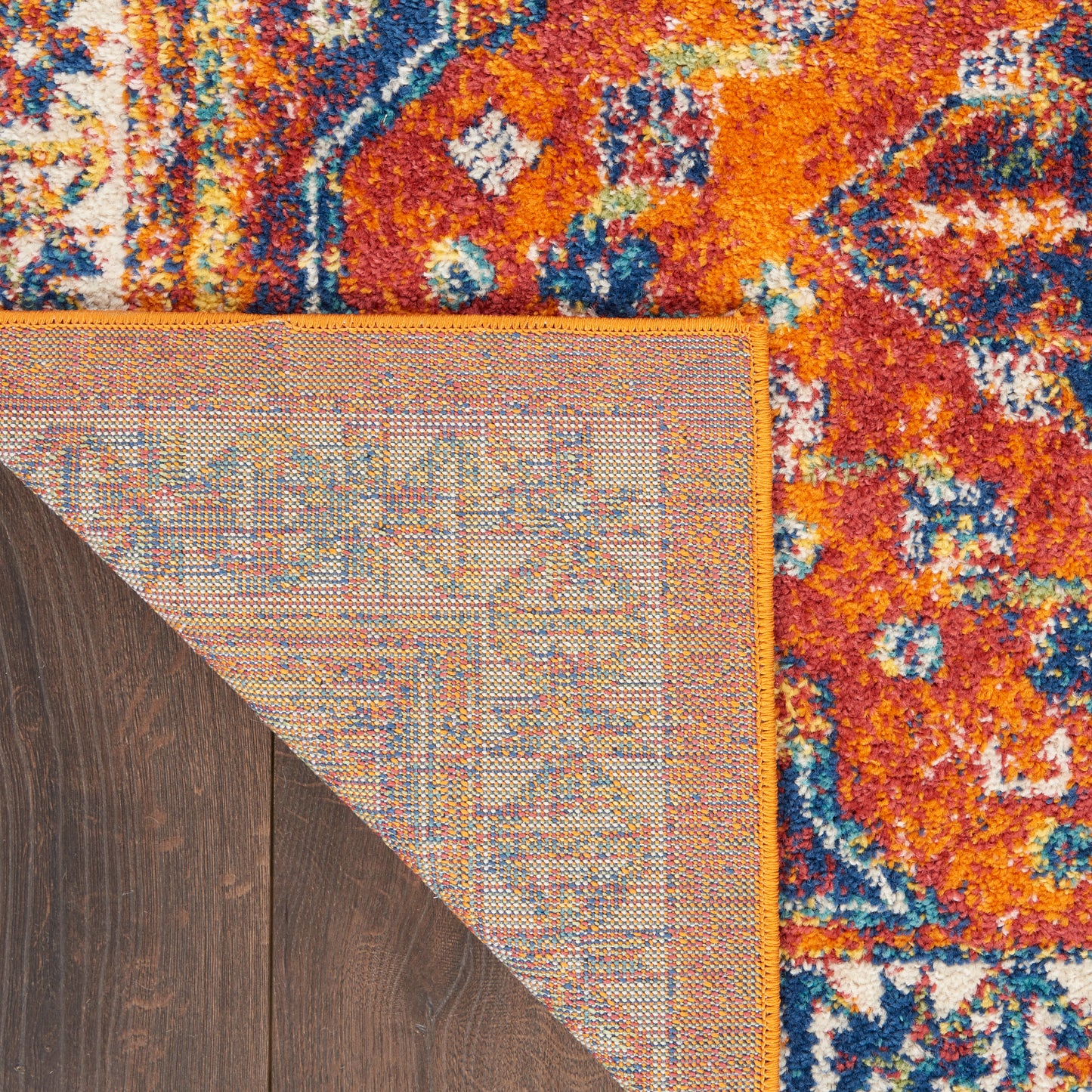 Nourison Home Allur  Orange Multicolor  Transitional