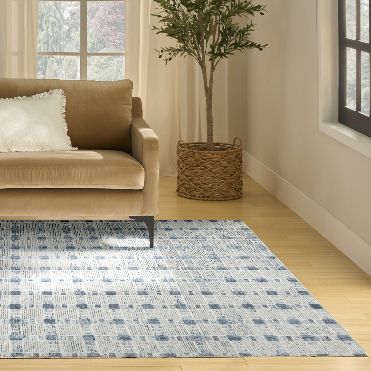 Nourison Home Nordic  Blue  Contemporary