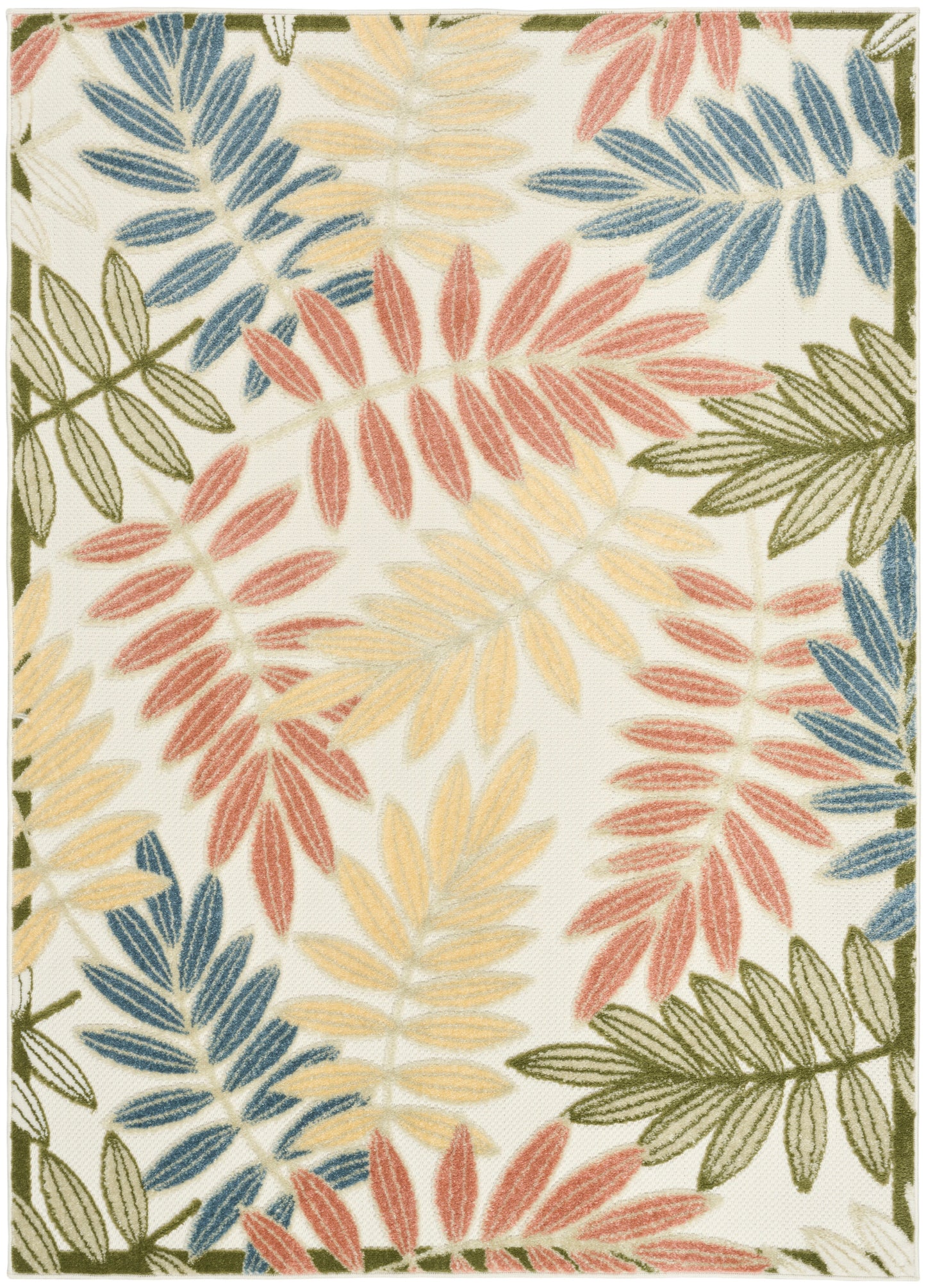 Nourison Home Aloha ALH18 Ivory Rose Contemporary Power-loomed Rugs