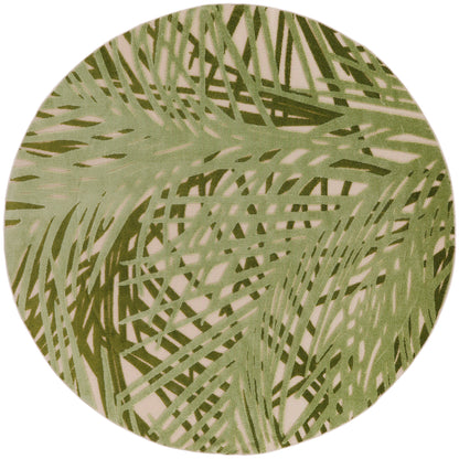 Nourison Home Aloha ALH41 Ivory Green Contemporary Power-loomed Rugs