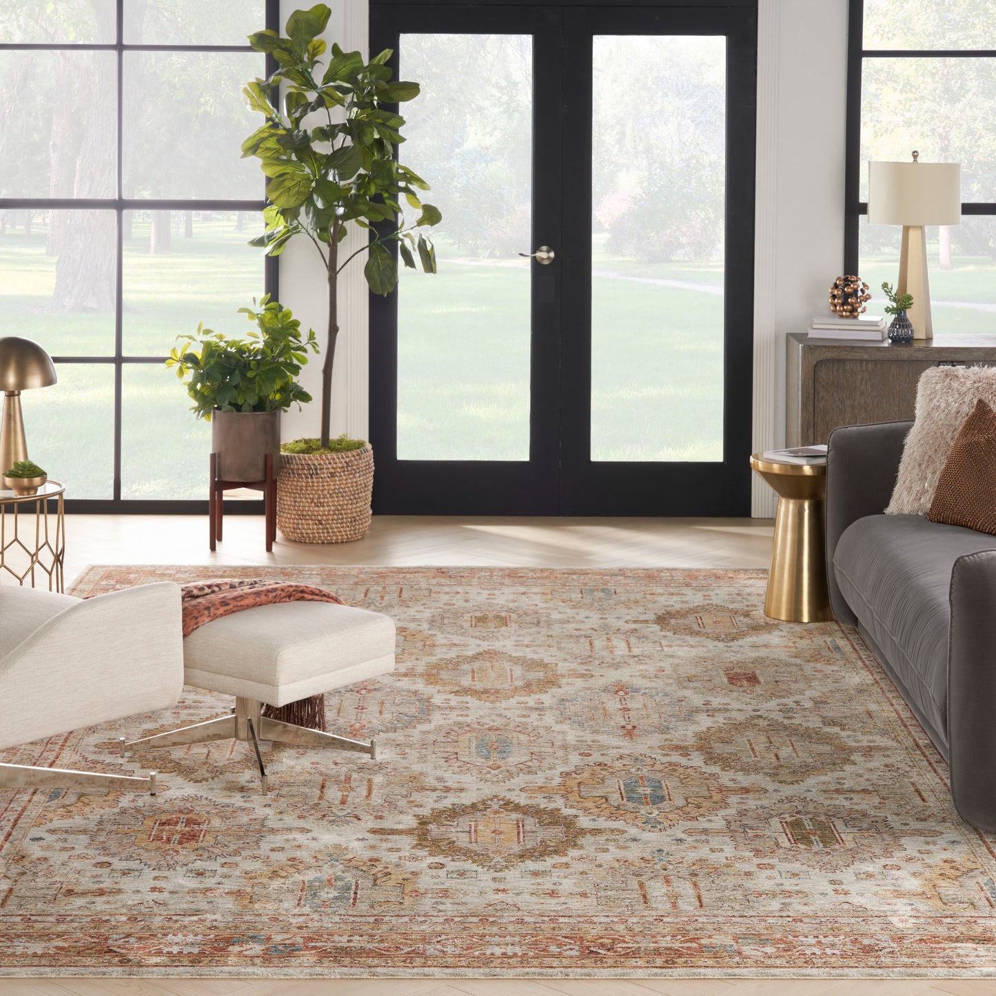 Nourison Home Sahar  Ivory Multicolor  Traditional