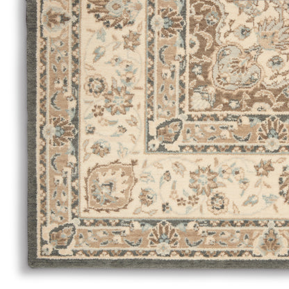 Nourison Home Living Treasures  Grey Ivory  Traditional