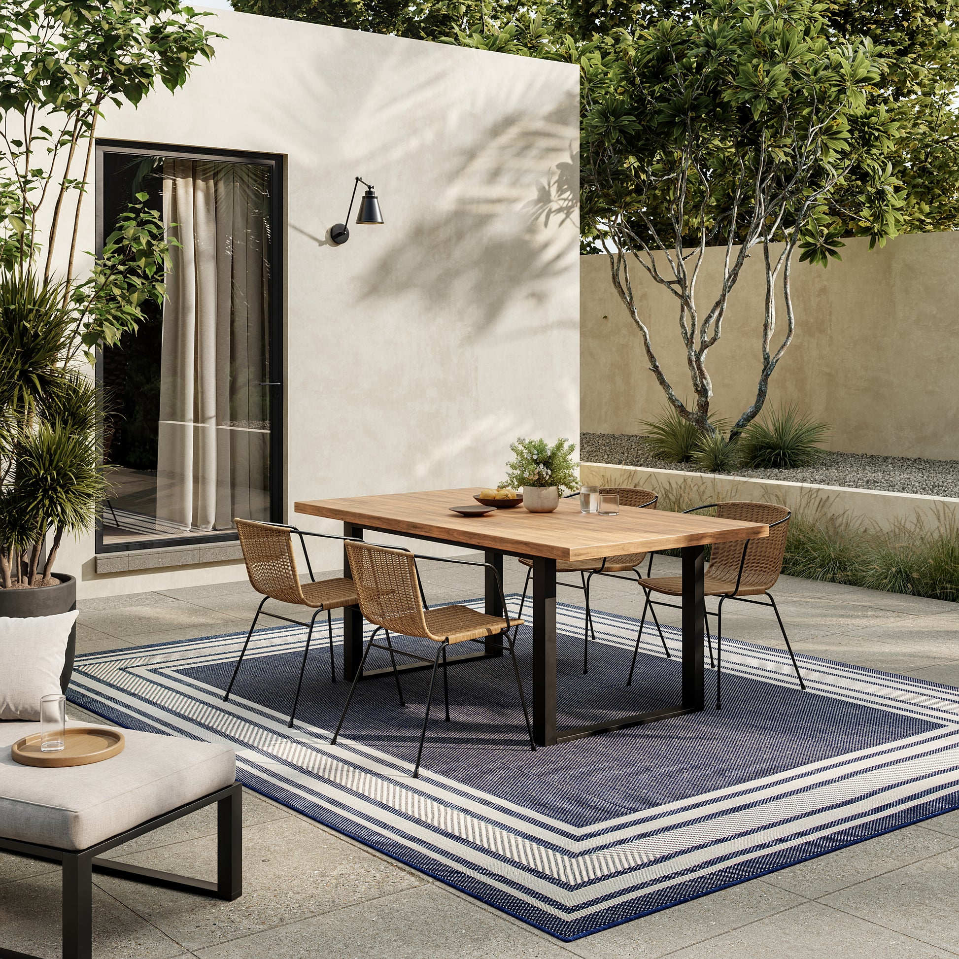 Nourison Home Horizon Indoor/Outdoor  Navy  Contemporary
