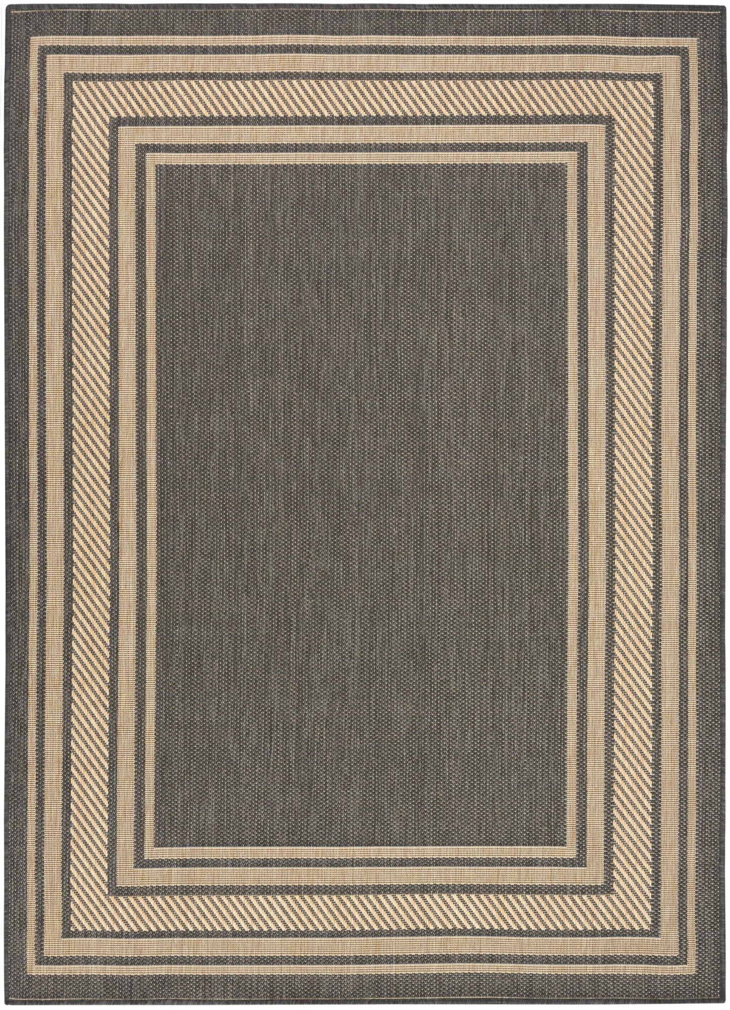 Nourison Home Horizon Indoor/Outdoor HOZ03 Charcoal Contemporary Power-loomed Rug
