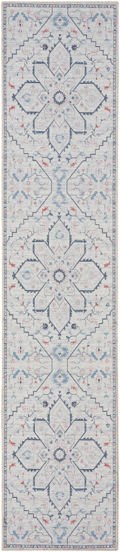 Nourison Home New Concept Washables SR110 Ivory Blue Contemporary Machine Woven Rug